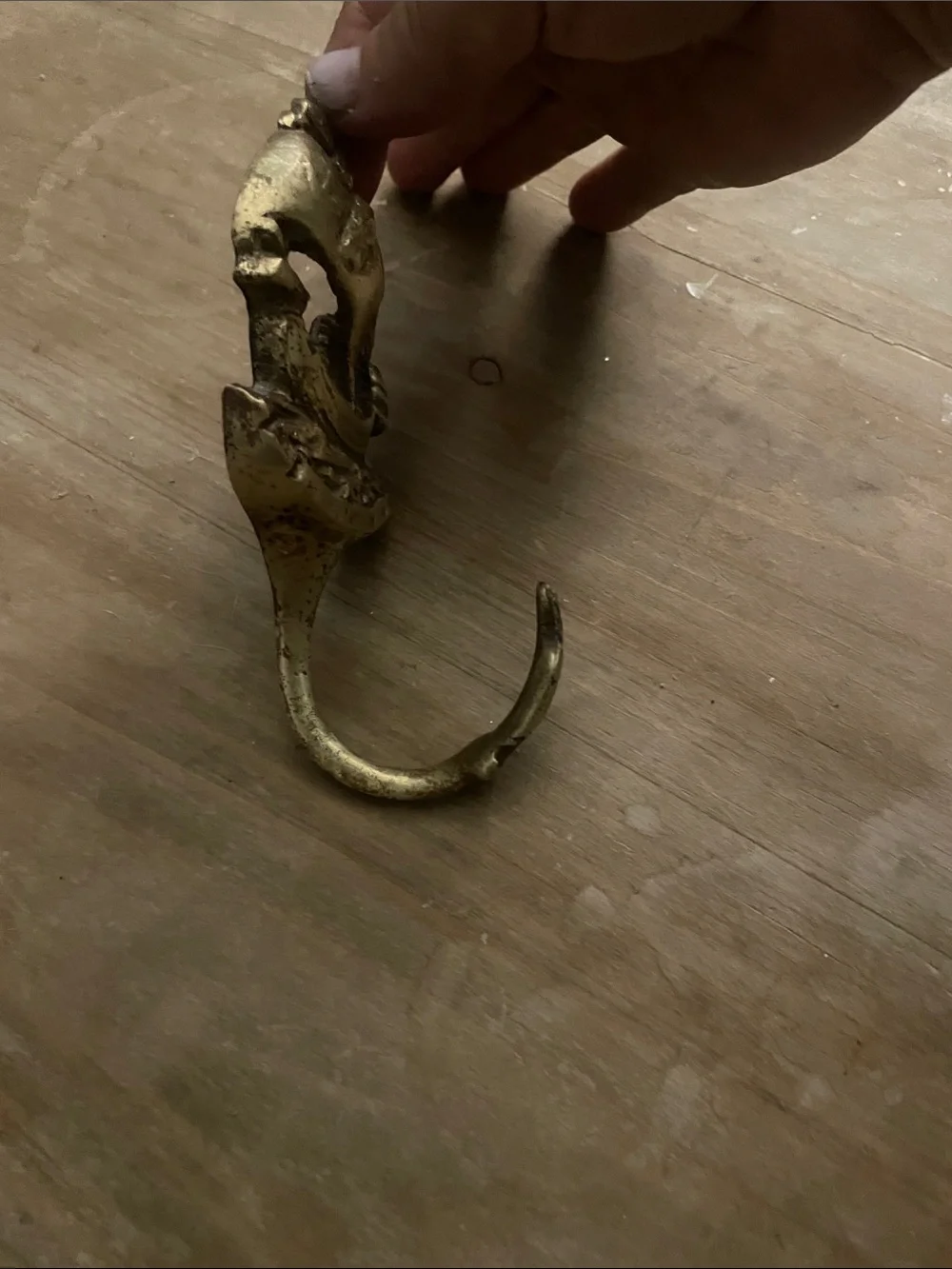 Source Unknown Gold brass Sailboat Wall Hook